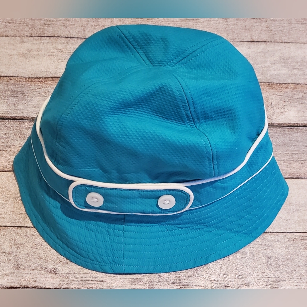 Janie and Jack Poolside Palms Piped Pique Sunhat Girls Size 4-5